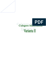 Culegere Matematica Varianta II