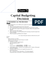 Capital Budgeting Decision: Hapter