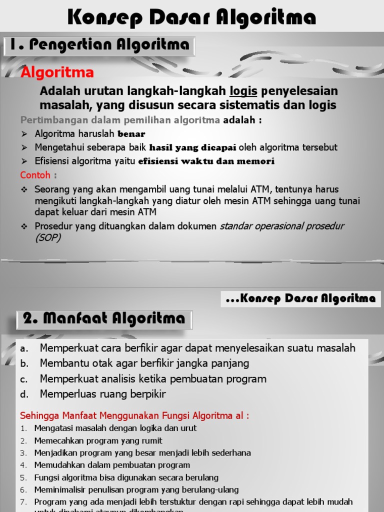 Konsep Dasar Algoritma | PDF