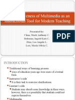 The Effectiveness of Multimedia As An Instructional Tool For Modern Teaching