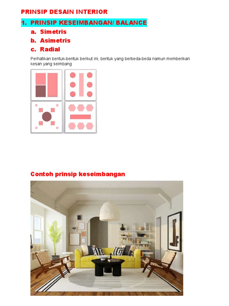 Prinsip Desain Interior yang Utama | PDF | Seni & Disiplin Bahasa | Seni