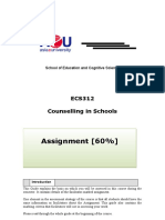 Assignment (60%) : ECS312 Counselling in Schools