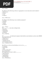 MCQ On RDBMS