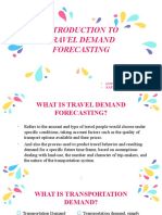 Introduction To Travel Demand Forecasting