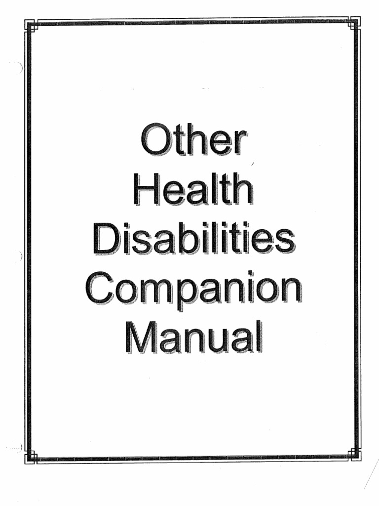 Understanding Other Health Disabilities | PDF