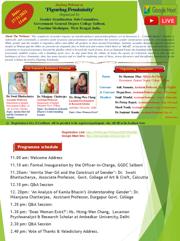 Exploring Femininity: A Webinar Series | PDF | Psychoanalysis