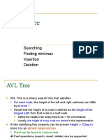 AVL Tree: Searching Finding Min/max Insertion Deletion