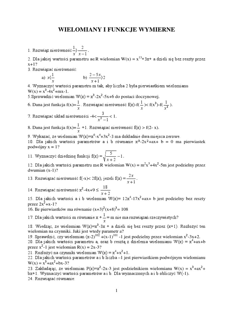 Funkcje Wymierne Sprawdzian Nowa Era Pdf