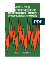 An Introduction To Information Theory: Symbols, Signals and Noise (Dover Books On Mathematics) - John R. Pierce