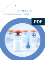 Storage of Insulin: Idf Europe Awareness Paper