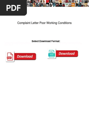 complaint-letter-poor-working-conditions