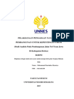 Pelaksanaan Pengadaan Tanah Bagi Pembangunan Untuk Kepentingan Umum (Studi Analisis Pada Pembangunan Jalan Tol Trans Jawa Di Kabupaten Brebes)
