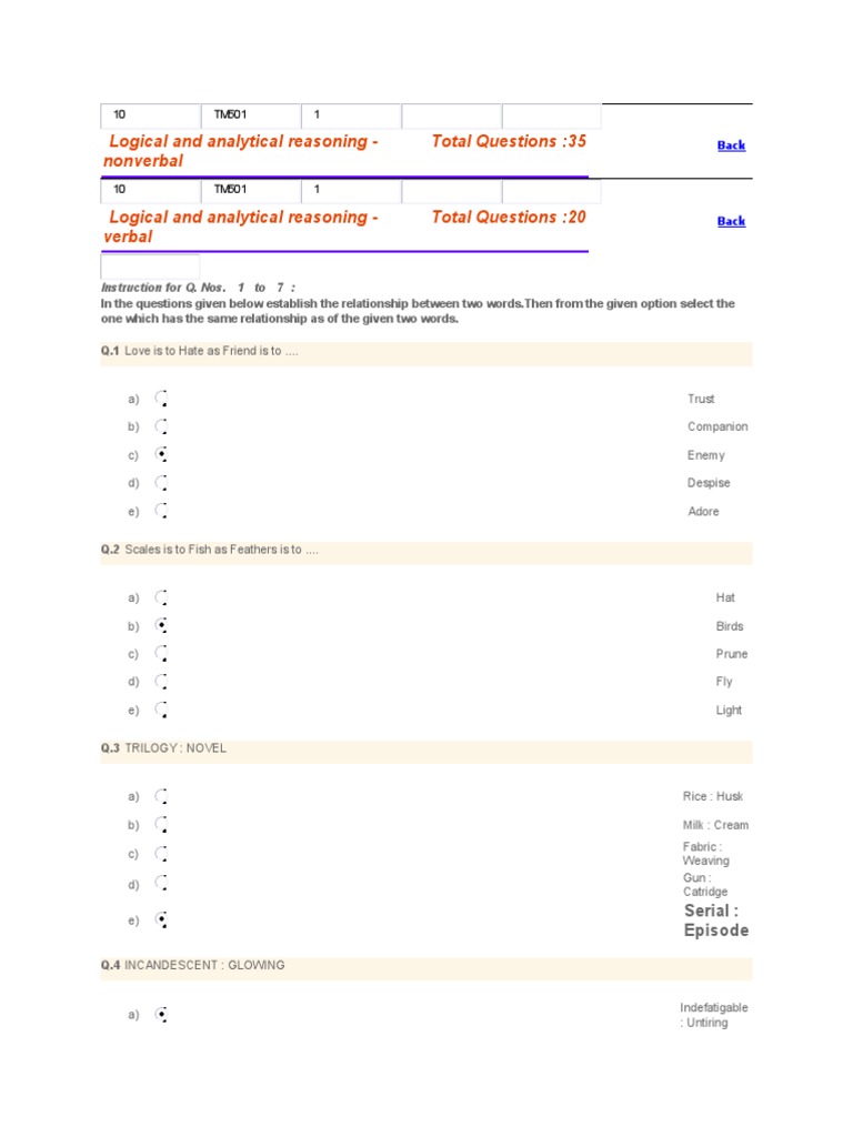 Logical and Analytical Reasoning PDF
