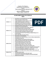 Accomplishment Report For October 2021 Grade 5