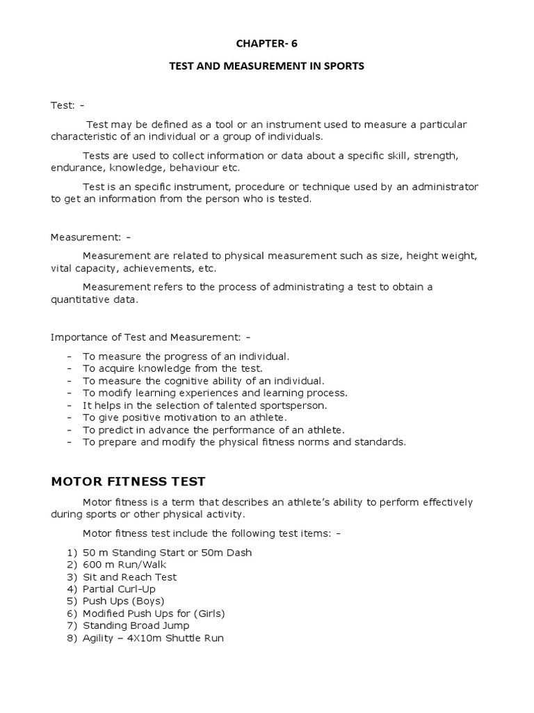 Class 12 Physical Education CH-6 PDF Notes | PDF | Heart Rate | Chair
