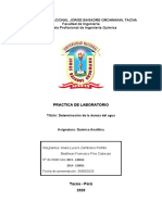 Laboratorio N°12 de Q. A. - Determinación de La Dureza Del Agua