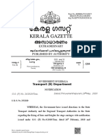 Kerala Gazette: Extraordinary Published by Authority
