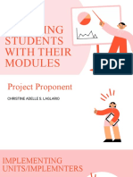 Teaching Students With Their Modules