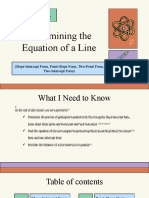 Determining The Equation of A Line