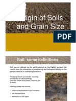 Origin of Soils and Grain Size