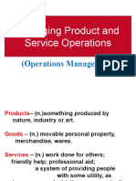 Managing Product and Service Operations