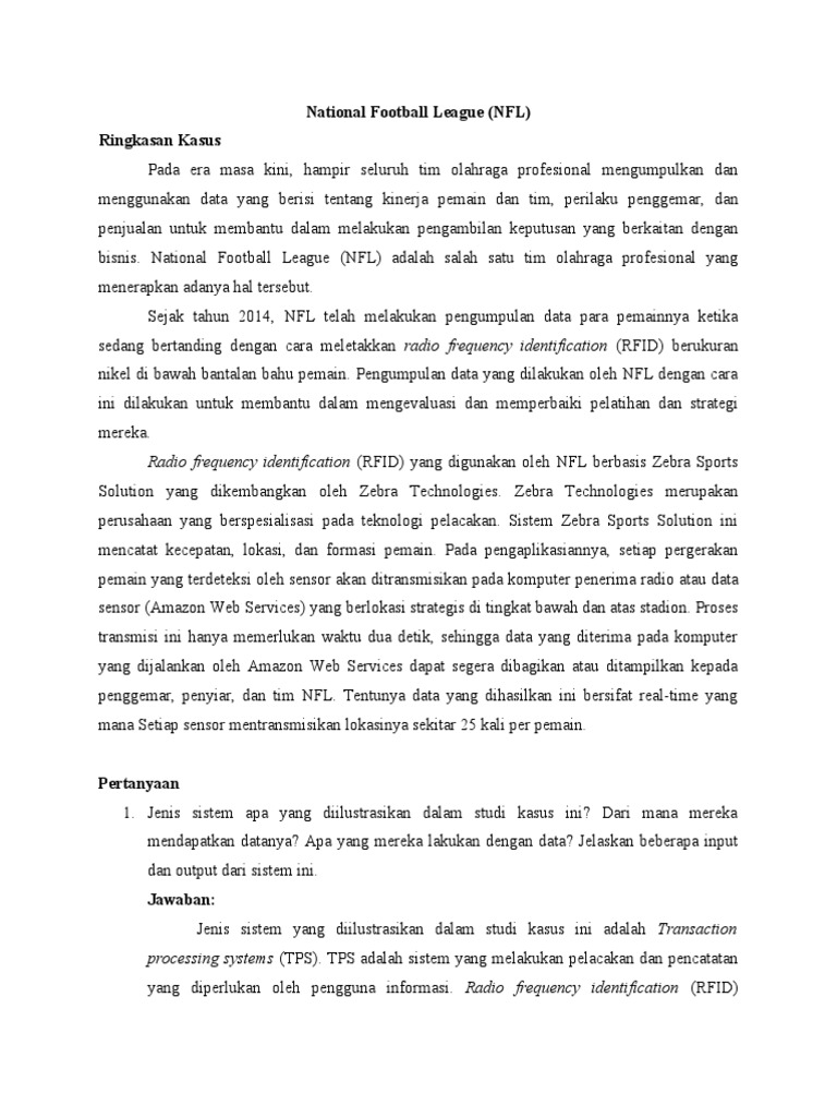 National Football League Nfl Pdf
