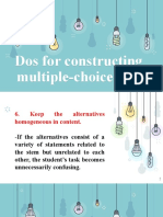 Dos For Constructing Multiple-Choice Tests