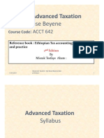 Advanced Taxation