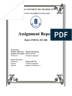 Assignment Report: Batch: ENB316 - 202 - D06