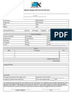 Computer Repair Invoice Template