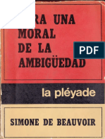De Beauvoir, S. (1972) - para Una Moral de La Ambigüedad. (Laporte, R, Trad) - Buenos Aires, Argentina - Pléyade