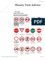 Theory Test Advice: Road Signs