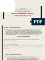 Rational Planning Model: AUP 4110 Theories of Urban Planning SEMESTER 1 2021/2022 SESSION Towards Comprehensive Planning