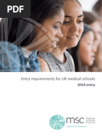 MSC Entry Requirements For Uk Medical Schools