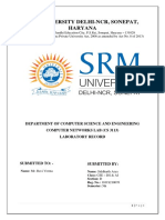 SRM University Delhi-NCR Computer Networks Lab Report