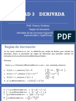 UNIDAD 3 Clase 2 Reglas de Derivación. Derivadas Trig-Exp-Log