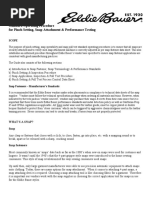 Standard Operating Procedure For Pinch Setting, Snap Attachment & Performance Testing