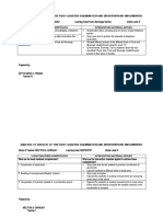 ANALYSIS OF RESULTS OF THE FIRST QUARTER EXAMINATI