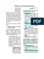 Bases Biogenéticas y Moleculares Del Cáncer