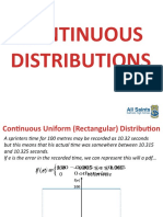 CONTINUOUS DISTRIBUTIONS GUIDE