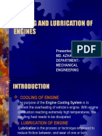 Cooling and Lubrication of Engines: Presented By: Md. Azhar Sheriff Department:-Mechanical Engineering