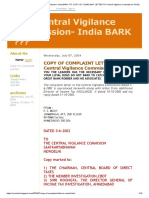 CAN Central Vigilance Commission - India BARK - COPY OF COMPLAINT LETTER TO Central Vigilance Commission 3-6-02