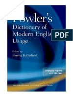Fowler's Dictionary of Modern English Usage - Jeremy Butterfield