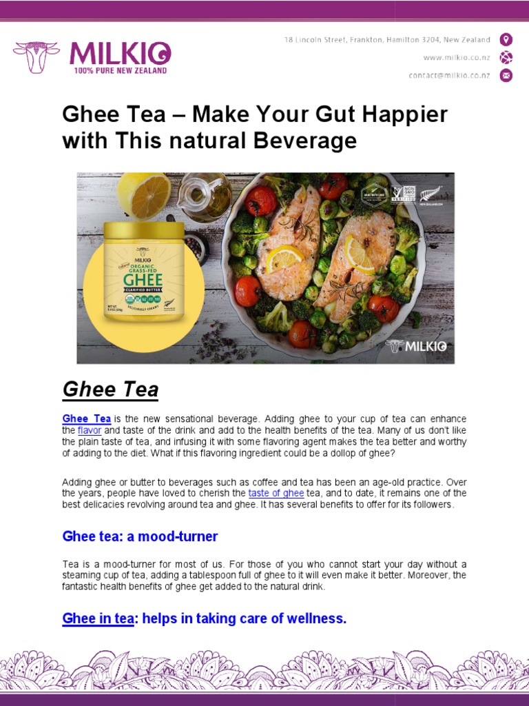 Ghee Tea: Benefits and Recipe Guide | PDF | Tea | Drink