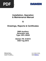 DBR Gensets DPL120UK Installation, Operation and Maintenance Manual For YN 513510 (MANUAL-I - 2958658 - 1 - A) - 1