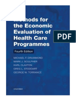 Methods For The Economic Evaluation of Health Care Programmes (Oxford Medical Publications) - Michael F. Drummond