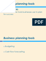 Business Planning Tools: Learning Aim B2