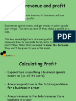 Costs, Revenue and Profit: Learning Aim A
