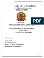 Evidence Law Assignment by Akash CUSB1813125010