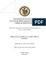 Universidad Técnica de Ambato Facultad de Diseño Arquitectura Y Artes Carrera de Diseño de Modas